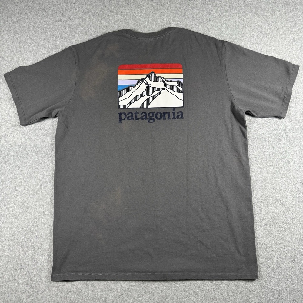 Patagonia P-6 Pocket Responsibili-Tee T-Shirt Gray Men's Medium Graphic Tee - Picture 2 of 10